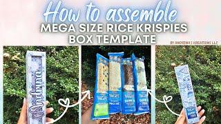 How to Assemble AK Mega Size Rice Krispies Box Template by Andrina's Kreations llc