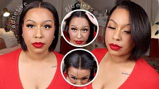 ONLY $100! | YAKI BLUNT CUT HUMAN HAIR BOB WIG! | GLUELESS OR ADHESIVE | FT. MYFIRSTWIG