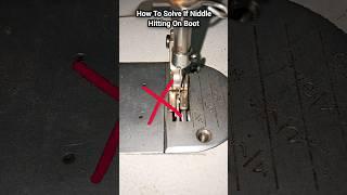 How to sewing machine repair if needle hitting on presser boot #sewing #stitch #shorts