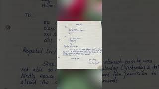 Leave letter ### parents to teacher ### formal letter idea ###