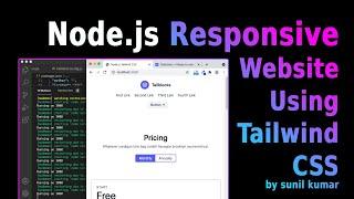 Node.js Tailwind Css Tutorial | Build a Responsive Node.js Website with Tailwind CSS
