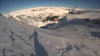 GOPRO Snowboarder Falling off Cliff