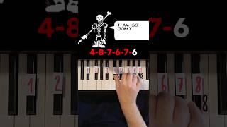 Disbelief Papyrus Piano Tutorial #shorts