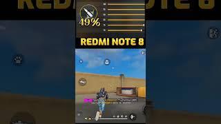 REDMI NOTE 8 Headshot sensitivity settings for Free Fire #shorts #viral #youtubeshorts