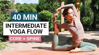 40 Min Intermediate Yoga Flow | Yoga for Backbends + Core Strength