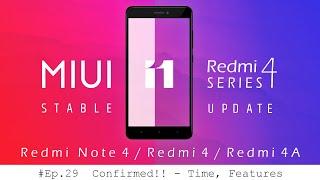 MIUI 11 release date in India for Redmi Note 4  MIUI 11 Global stable update Redmi 4 / Redmi 4A
