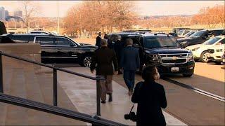 New Defense Secretary Austin arrives at Pentagon