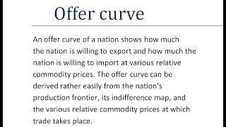 offer curve