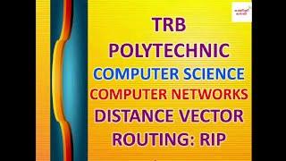 8. TRB Polytechnic Computer Science Computer Networks Distance Vector Routing  in Tamil|TRB CSE CN