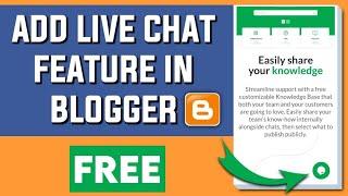 How to add live chat box on Blogger website Free widget