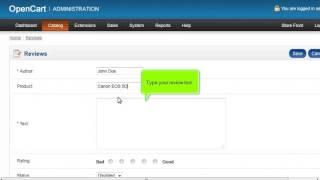 How to manage product reviews and ratings in OpenCart