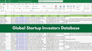 Global Startup Investors Database | Email Database | Investor Email List