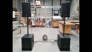 Geluid Set TestenJB systems Vibe MKIIYamaha MGP24X JB systems AVM-1 digitale Amp Actieve PA Set