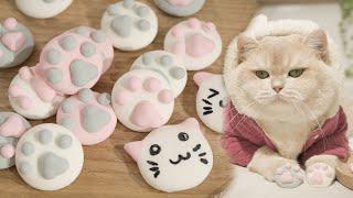 Homemade Marshmallow Recipe | How To Make Kawaii Cat Paw Marshmallow | ASMR Cooking With Tira’s Home