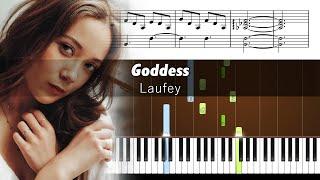 Laufey - Goddess - Accurate Piano Tutorial with Sheet Music