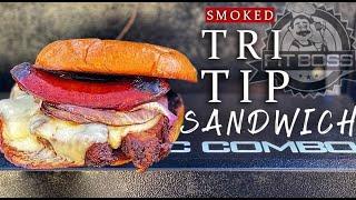 How to Smoke A Tri Tip Like A Brisket Using | Pitboss KC Combo Pellet Grill | Tri Tip Sandwich