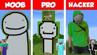 Minecraft NOOB vs PRO vs HACKER: DREAM STATUE HOUSE BUILD CHALLENGE in Minecraft / Animation