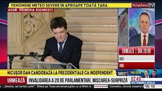 Nicușor Dan candidează la alegerile prezidențiale: „România nu are o direcţie”