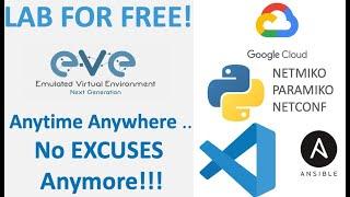 Free Eve-NG on Google Cloud | Python | VS Code | DHCP and NAT on Eve-NG for devices in the lab