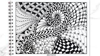 Zentangle Patterns For Beginners | Zentangle Art | Doodle Pattern