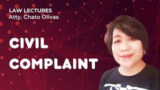 [Civil Procedure] Significance of a Complaint in an ordinary civil action (Video27).