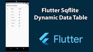 how to create dynamic data table using flutter SQLite
