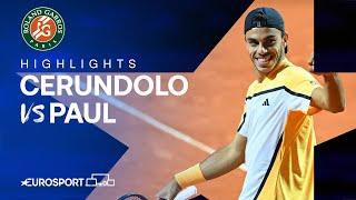 Francisco Cerundolo vs Tommy Paul | Round 3 | French Open 2024 Highlights 