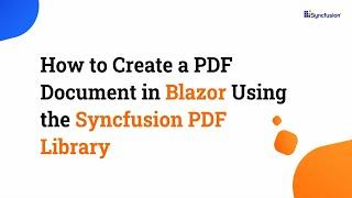 How to Create a PDF Document in Blazor Using the .NET PDF Library | ODFP238