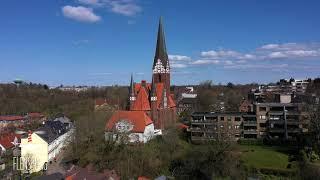 Frühlingshaftes Flensburg von oben