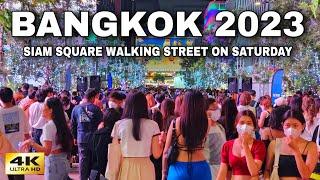 Bangkok Siam Square Saturday Night Walk • THAILAND 4K