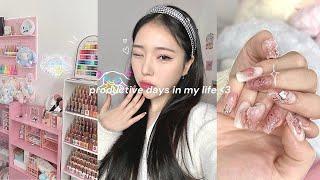 productive days in my life as a nail studio owner ‧₊˚ (nail supply shopping, organizing, self-nail)