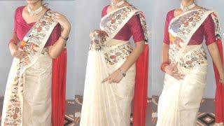 how to make cotton silk saree draping tutorial /easy tips for beginners with perfect pleats