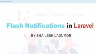 laravel notification | Flash Message