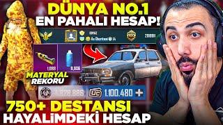 $9.999.999 RP NO.1 DÜNYA'NIN EN PAHALI HESABI! 750 DESTANSI TÜM NADİR SETLER VAR! | PUBG MOBILE