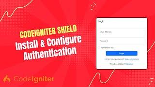 Codeigniter Shield: Install and Configure, Authentication #codeigniter4