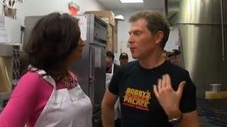 Chef Bobby Flay cooks with Tanya O'Rourke