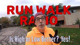 Exploring the Run Walk ratio: Is High or Low better?