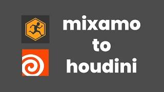 import mixamo into houdini in 5 minutes