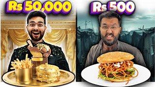 Living on Rs 500 vs Rs 50,000 For 24 Hours !  BANGALORE