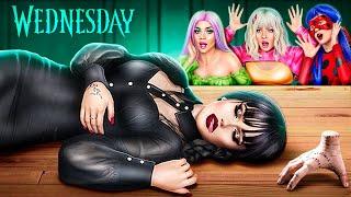 Mermaid vs Vampire vs Ladybug vs Enid! Who Murdered Wednesday Addams? Wednesday in Real Life!