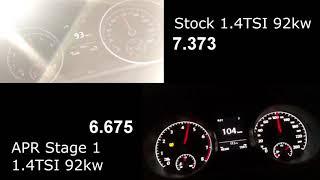 MK7 Golf 1.4TSI - Stock vs APR Stage 1 Acceleration