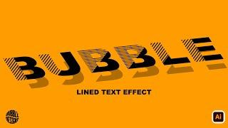 Line text Effect In Adobe Illustrator | Typography Tutorial