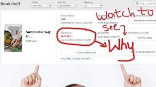 Amazon KDP Book Blocked (Amazon KDP For Beginners Step By Step)