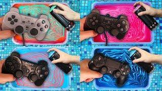 HYDRO Dipping EVERY PLAYSTATION CONTROLLER EVER (PS1, PS2, PS3, PS4) 