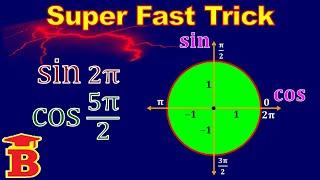 Trigonometric Values 0, π/2, π, 3π/2, 2π,⋅⋅⋅ at Lightning Speed