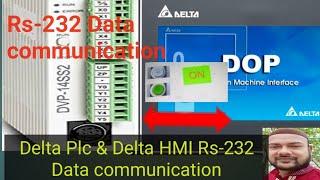 Delta Plc & Delta HMI Rs-232 Data communication