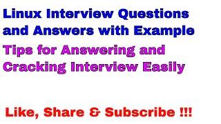 Linux Interview Questions And Answers | Linux Administration Tutorial | Linux Training | ServerGyan
