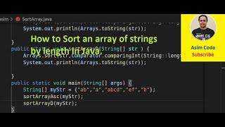 How to Sort an array of strings by length in Java