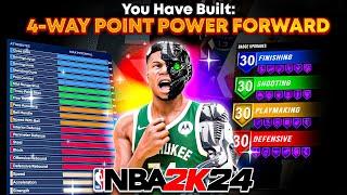 THIS *RARE* POINT POWER FOWARD BUILD WILL DOMINATE NBA 2K24 BEST BUILD 2K24!