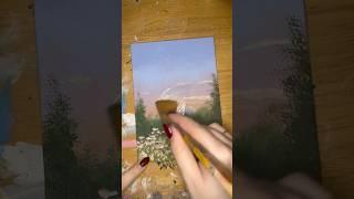 ️gloss a painting with me - how to gloss a landscape painting from start to finish ️